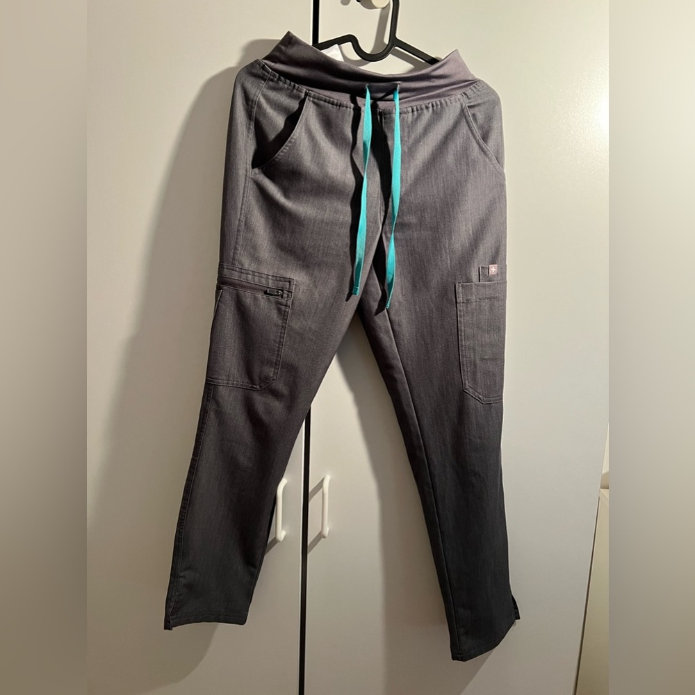 Figs Yola High waisted Skinny Scrub Pants - Graphite XXSP